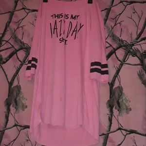 "This is my lazy day shirt"